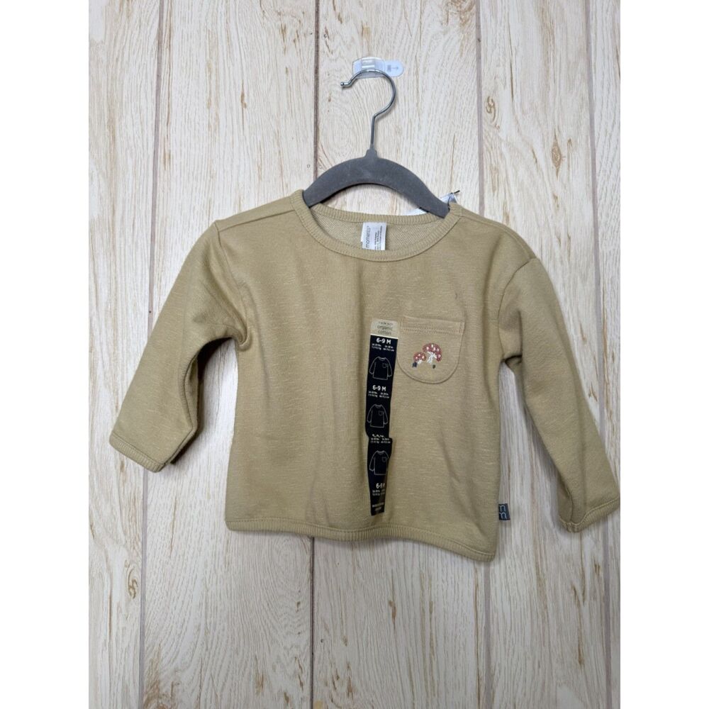 Modern Moments Gender Neutral Olive Drop Shoulder Top